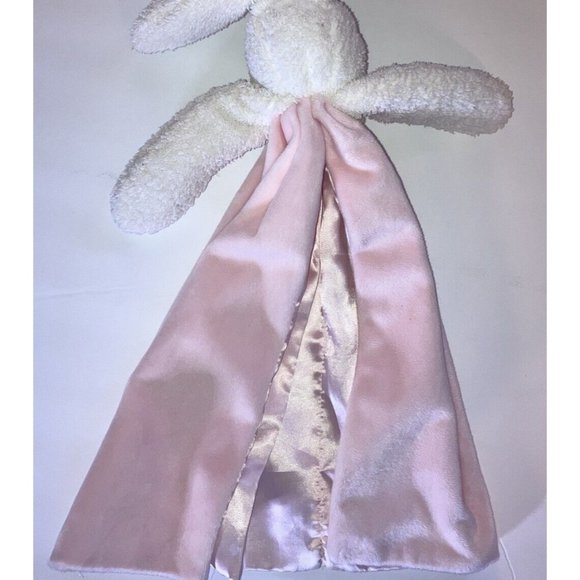 Bunnies by the Bay Rabbit Baby Satin Security Blanket Lovey Best Friends Pink - Picture 6 of 8